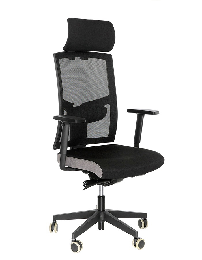 Kancelářská židle Game šéf VIP Černá/šedá