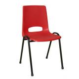  Plastová jídelní židle Pavlina Black, červená