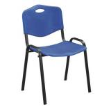  Plastová jídelní židle Manutan Expert ISO, modrá