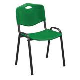  Plastová jídelní židle Manutan Expert ISO, zelená