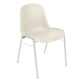  Plastová jídelní židle Manutan Expert Shell, bílá