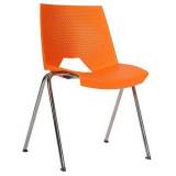  Plastová jídelní židle Strike, oranžová