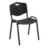  Plastová jídelní židle Manutan Expert ISO, černá