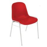  Plastová jídelní židle Manutan Expert Shell, červená