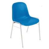  Plastová jídelní židle Manutan Expert Shell, modrá