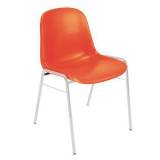  Plastová jídelní židle Manutan Expert Shell, oranžová