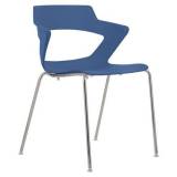  Plastová jídelní židle Aoki, modrá