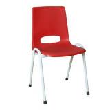  Plastová jídelní židle Pavlina Grey Light, červená