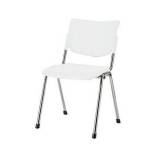  Plastová jídelní židle MIA Chrom, bílá