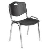  Plastová jídelní židle ISO Chrom, černá