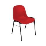  Plastová jídelní židle Manutan Expert Chaise, červená