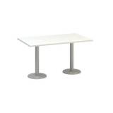  Konferenční stůl Alfa 400 s šedým podnožím, 140 x 80 x 74,2 cm, dezén bílá